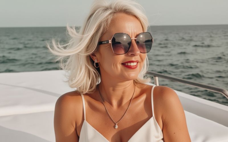 Reisen und Selbstfürsorge – Mama mit Meer im Hintergrund