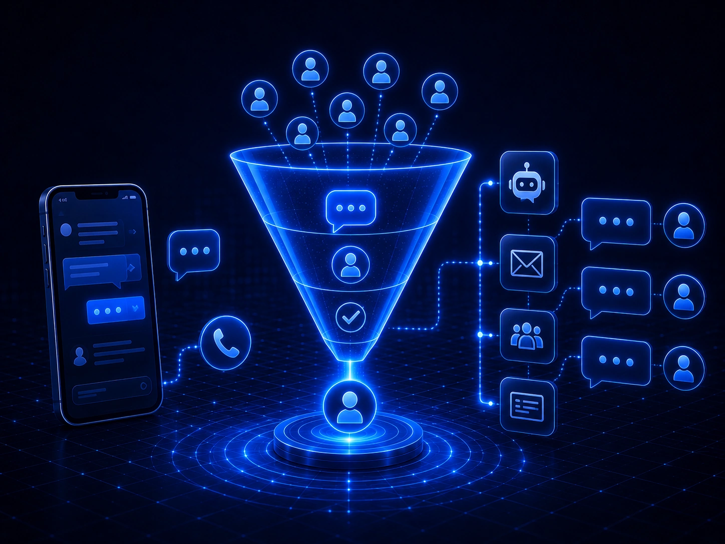 Funnel und Leadgenerierung mit WhatsApp Business, Kontaktformular und automatisierten Anfrageprozessen